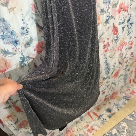 Vintage Bari Jay Glittering Black and Silver Maxi Dress - Picture 3 of 11